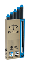Ống mực viết máy Parker màu xanh (5 ống/vĩ)
