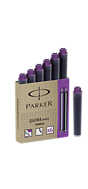 Ống mực viết máy Parker loại ngắn màu tím (6 ống/vĩ)