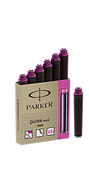 Ống mực viết máy Parker loại ngắn màu hồng (6 ống/vĩ)